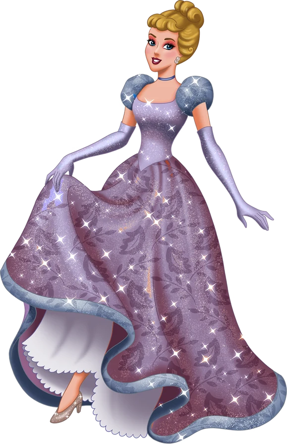 Classic Cinderella in her lavender ball gown