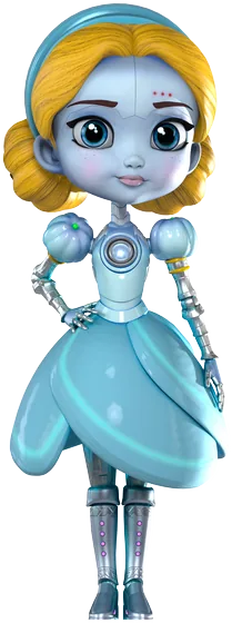 Robo Cinderella in real-time 3D
